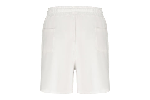 Positive Shorts in White with Black Proud Angeles Logo
