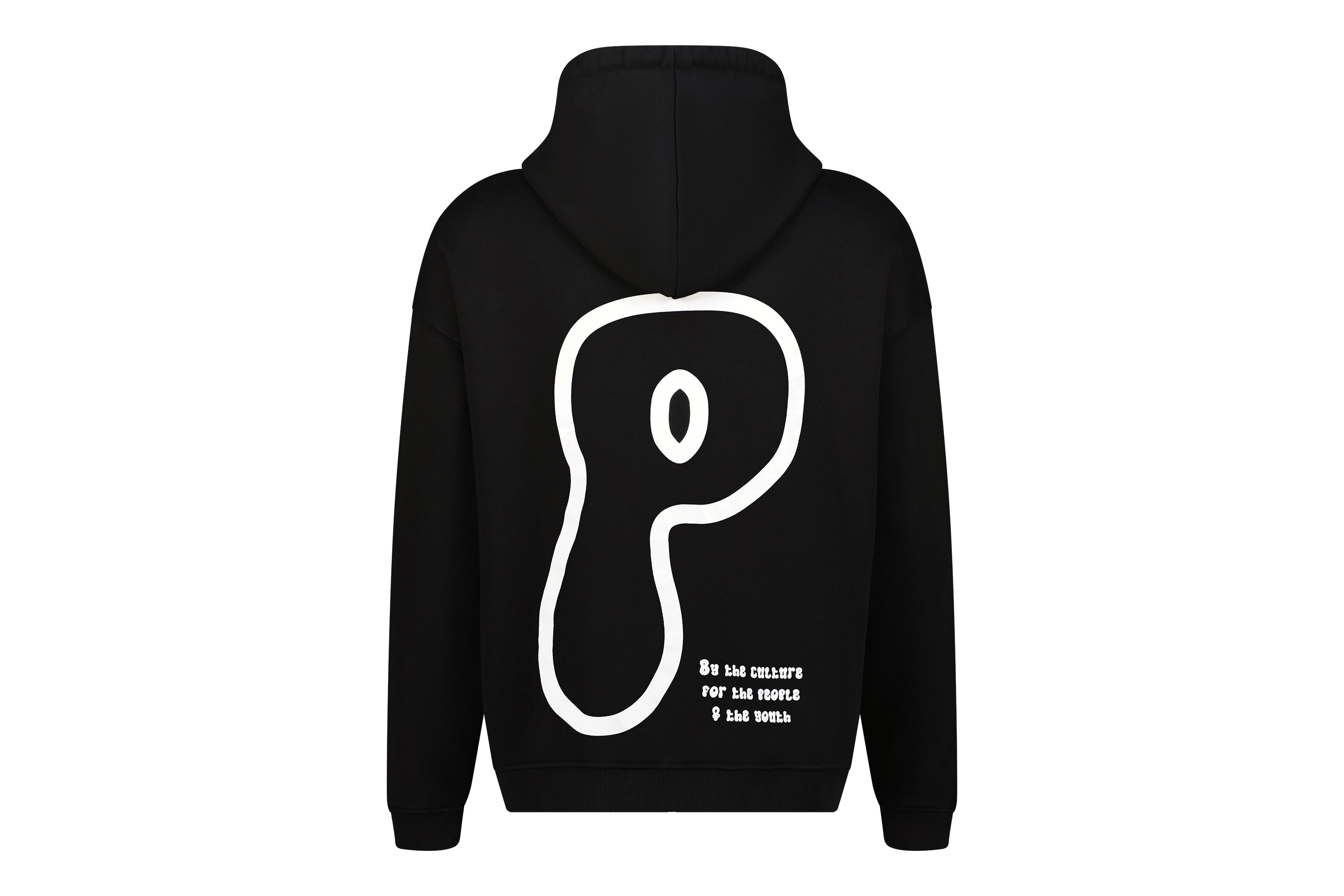 Black w/ White Bubble Outline Hoodie